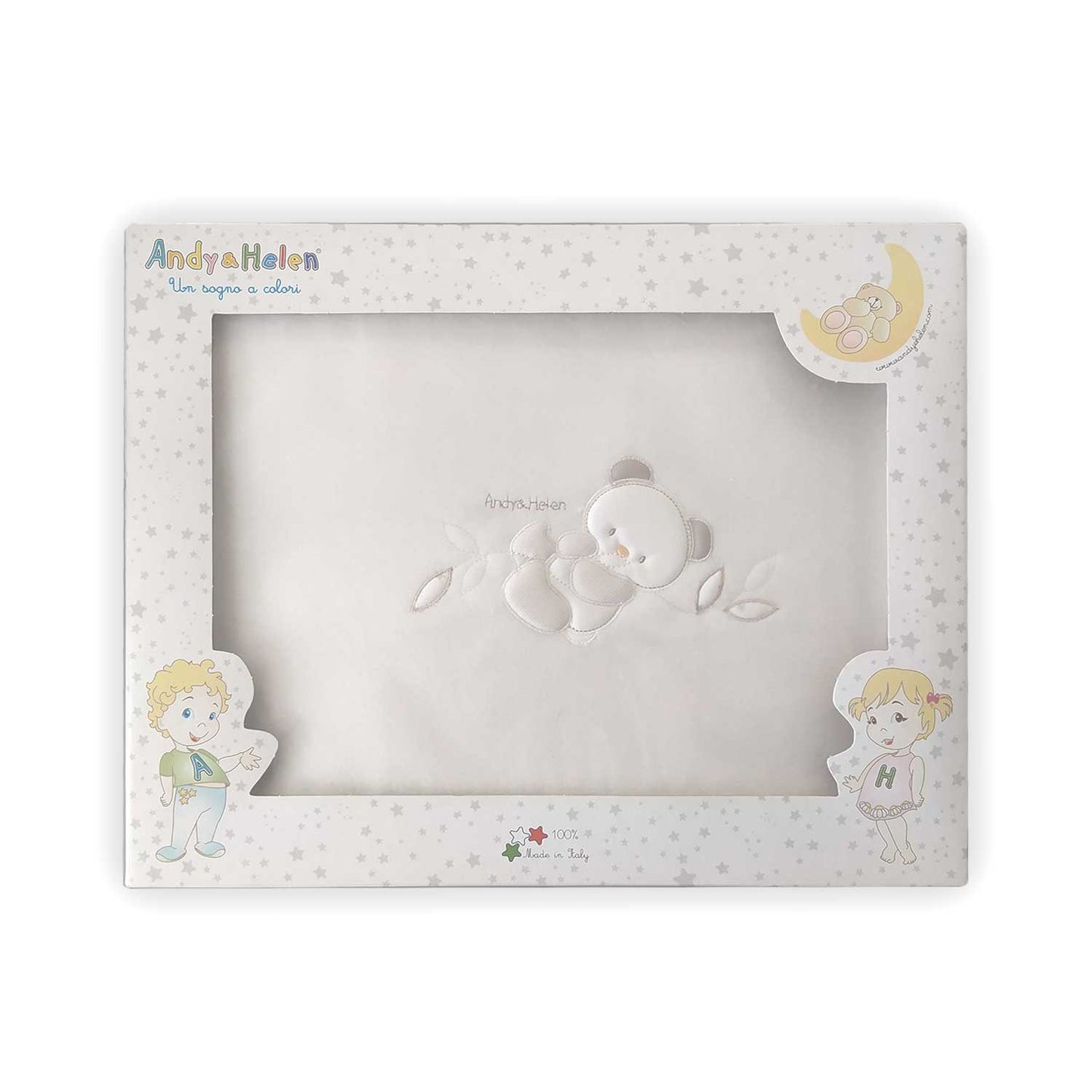 Andy & Helen Embroidered Fleece Crib Blanket