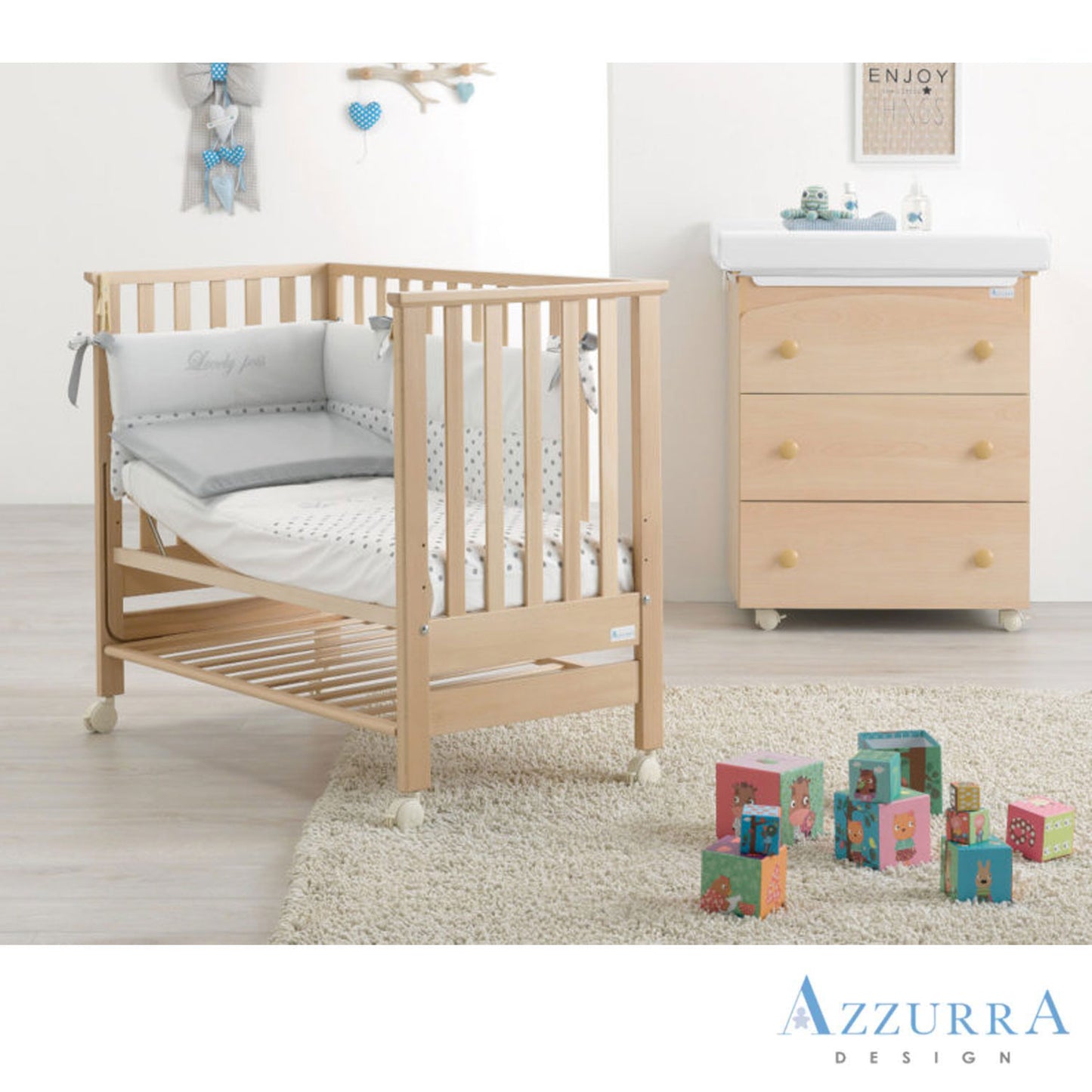 Azzurra Design - Lettino Culla co-sleeping Contact Materasso Compreso