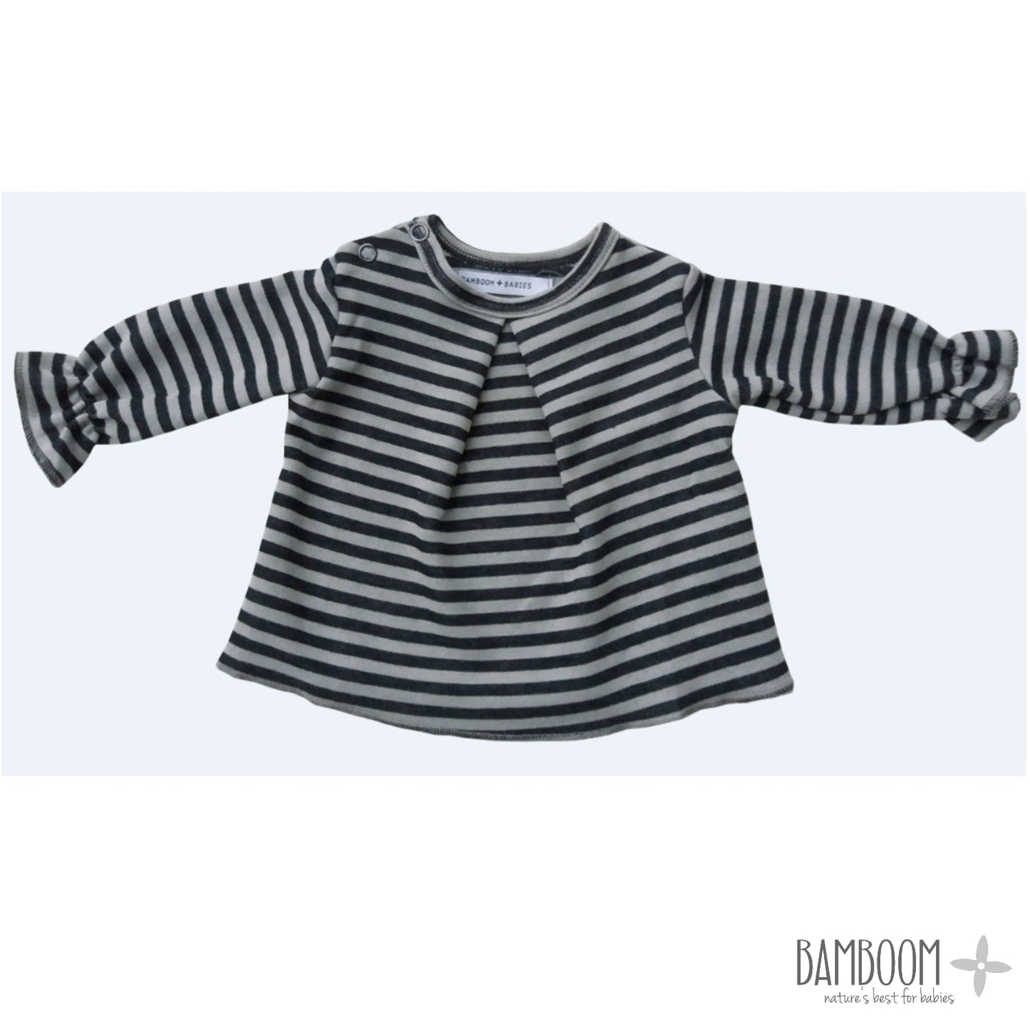 Bamboom - Girl Striped T-Shirt in Bamboo Fiber
