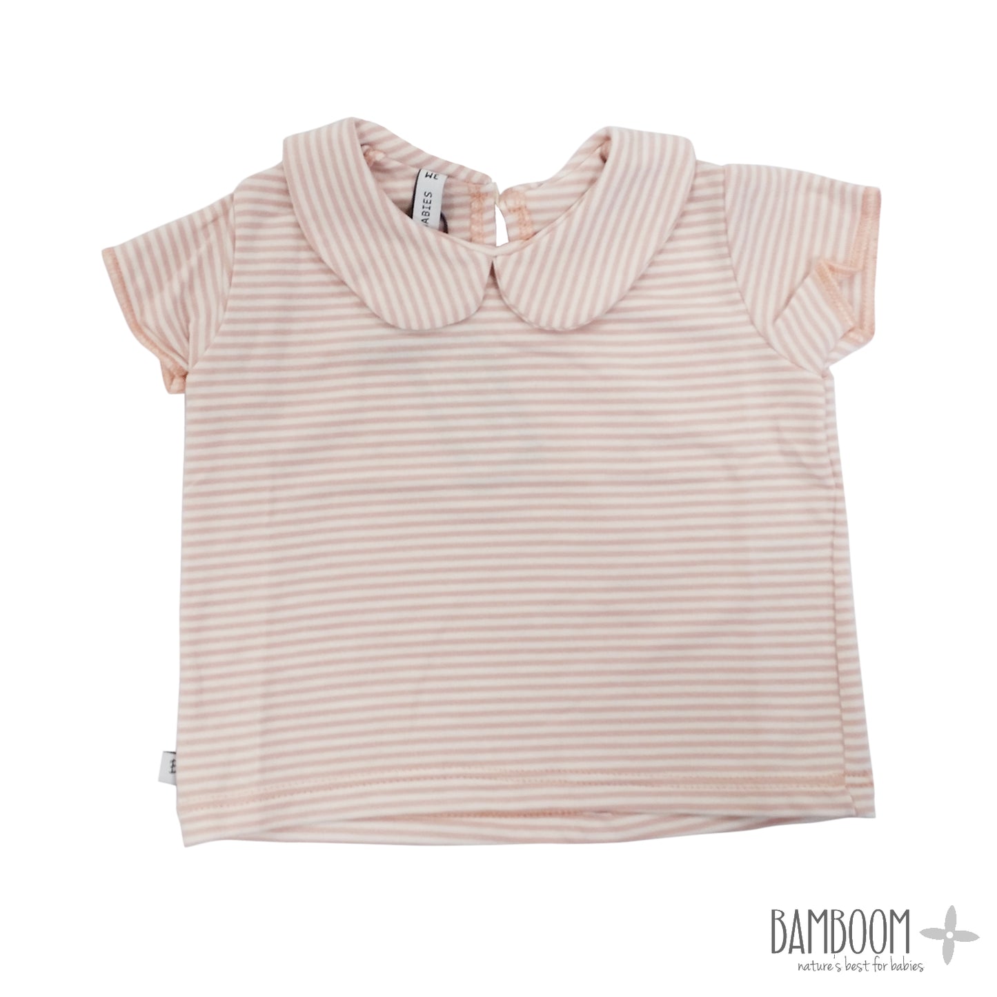 Bamboom - Baby Girl Pink Striped T-Shirt in Bamboo fibre