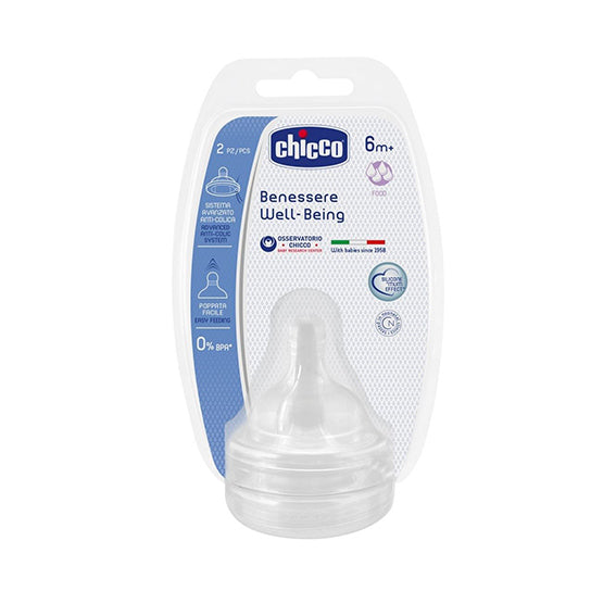 Chicco - Benessere Tettarella Sil 6m+ Food 2pz