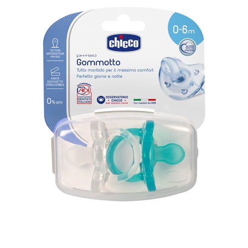 Chicco - Succhietto Gommotto Physio Soft in Silicone 2pz