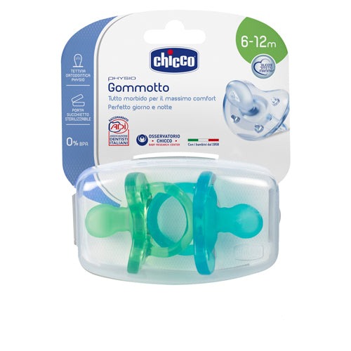 Chicco - Succhietto Gommotto Physio Soft in Silicone 2pz