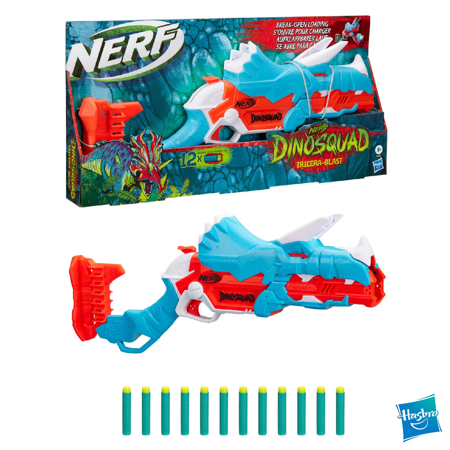 Hasbro - Nerf Dino Tricerablast F0803EU4