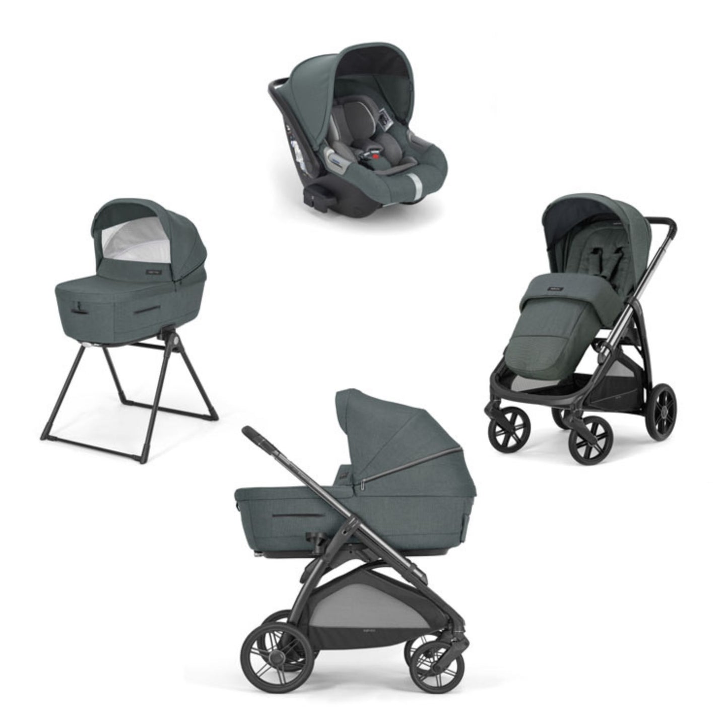 Inglesina - Trio Aptica System Quattro 2023 con Cab 0+ compreso Telaio e StandUp Nuovo + Omaggio Valigetta Kit Mamma 2023