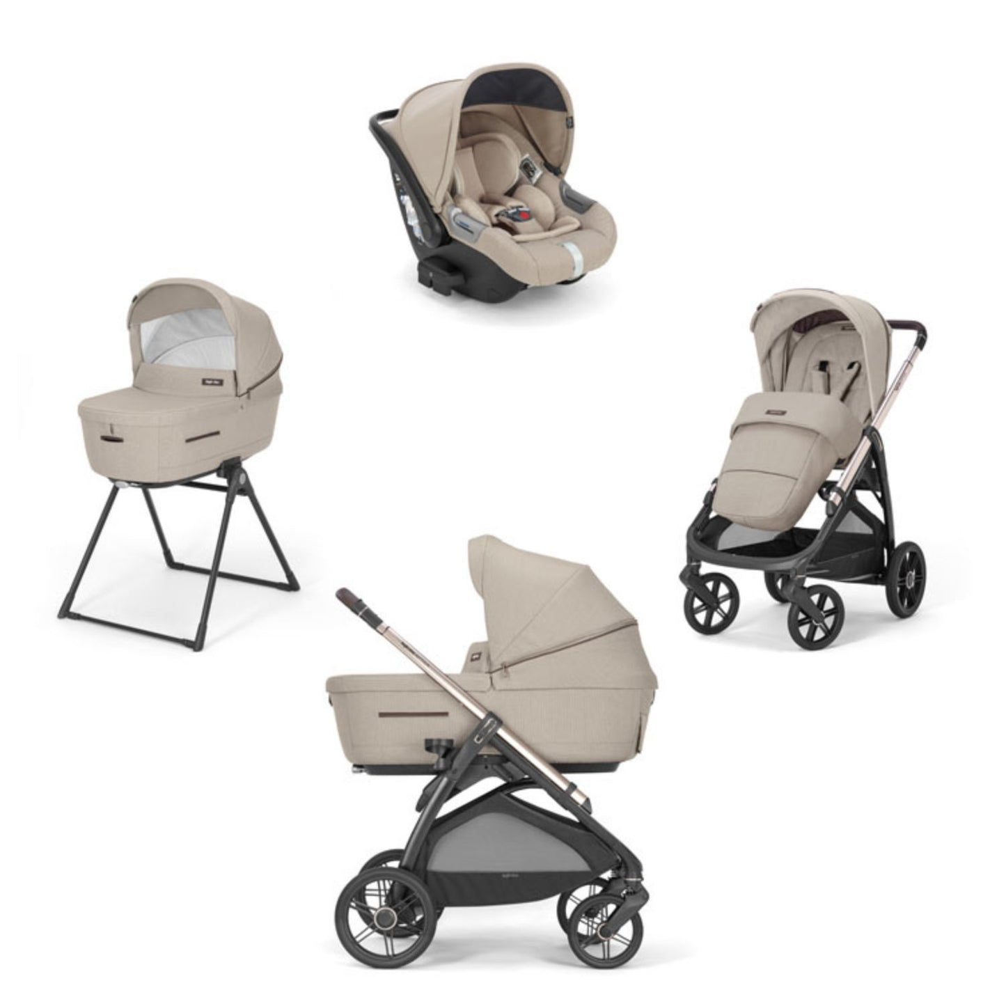 Inglesina - Trio Aptica System Quattro 2023 con Cab 0+ compreso Telaio e StandUp Nuovo + Omaggio Valigetta Kit Mamma 2023