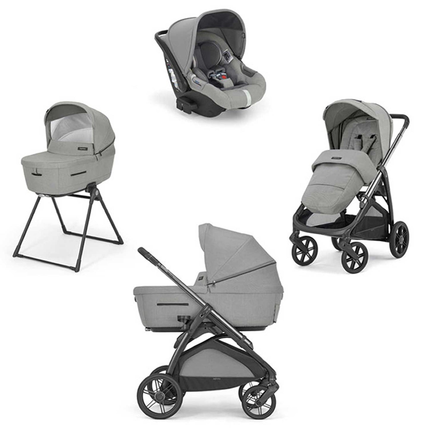 Inglesina - Trio Aptica System Quattro 2023 con Cab 0+ compreso Telaio e StandUp Nuovo + Omaggio Valigetta Kit Mamma 2023