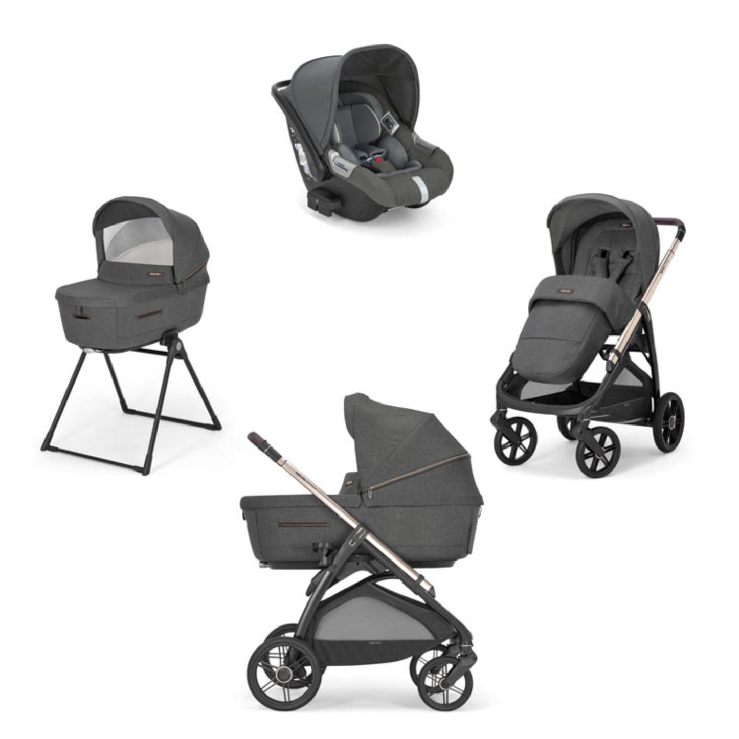 Inglesina - Trio Aptica System Quattro 2023 con Cab 0+ compreso Telaio e StandUp Nuovo + Omaggio Valigetta Kit Mamma 2023