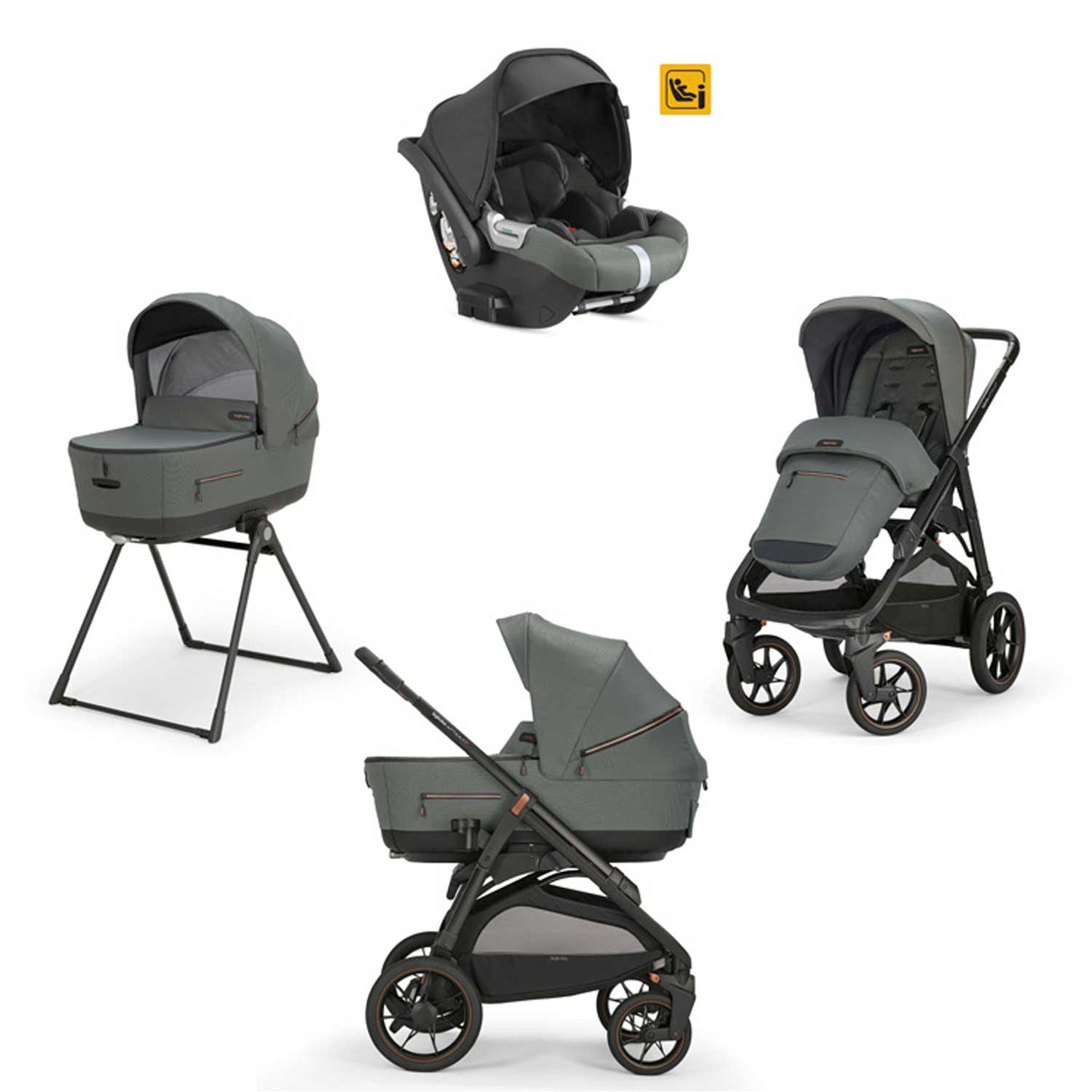 Inglesina - Trio Aptica XT System Quattro con Darwin compreso Telaio e StandUp + Omaggio Valigetta Kit Mamma 2023