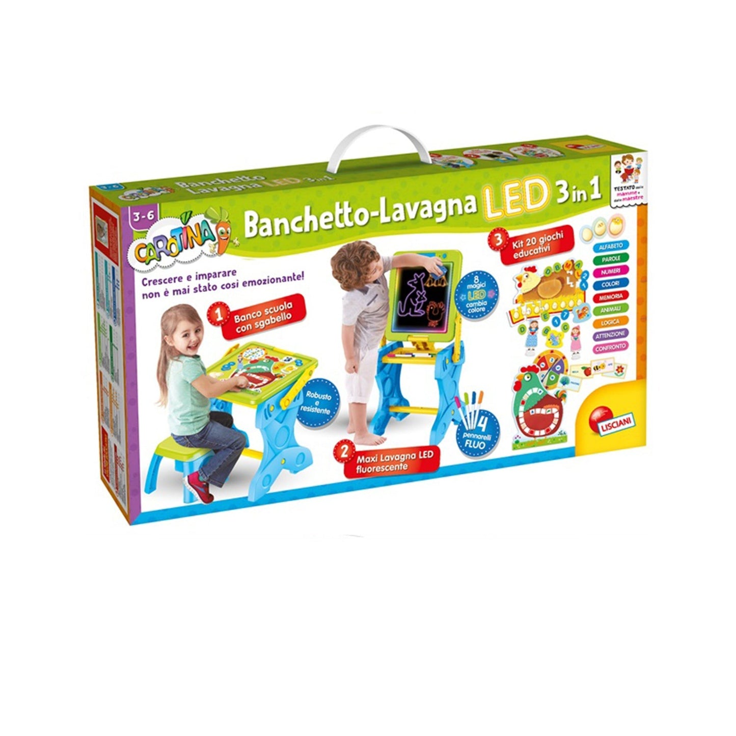 Lisciani Giochi - Carrot Banchetto Led Game and Learn 3 in 1
