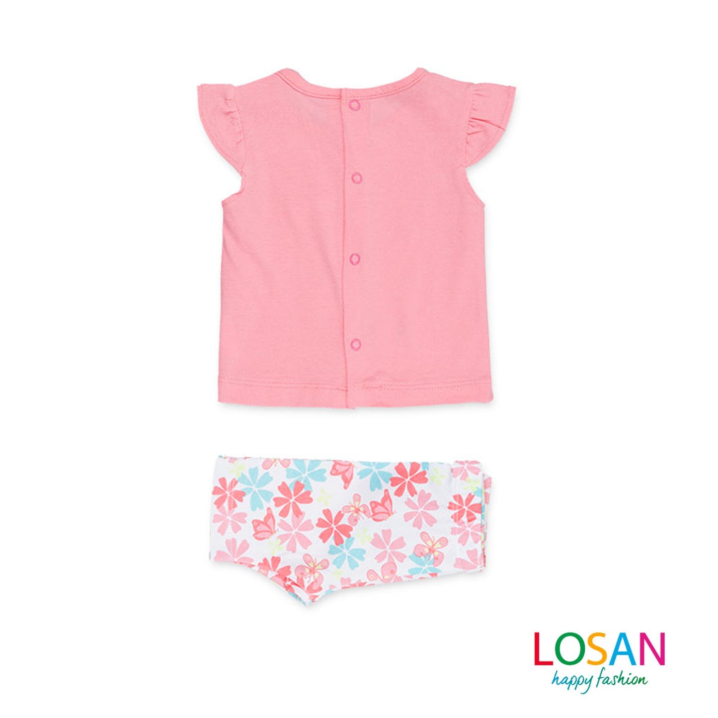 Losan - Completo a Fiori Maglietta + Leggings Neonata