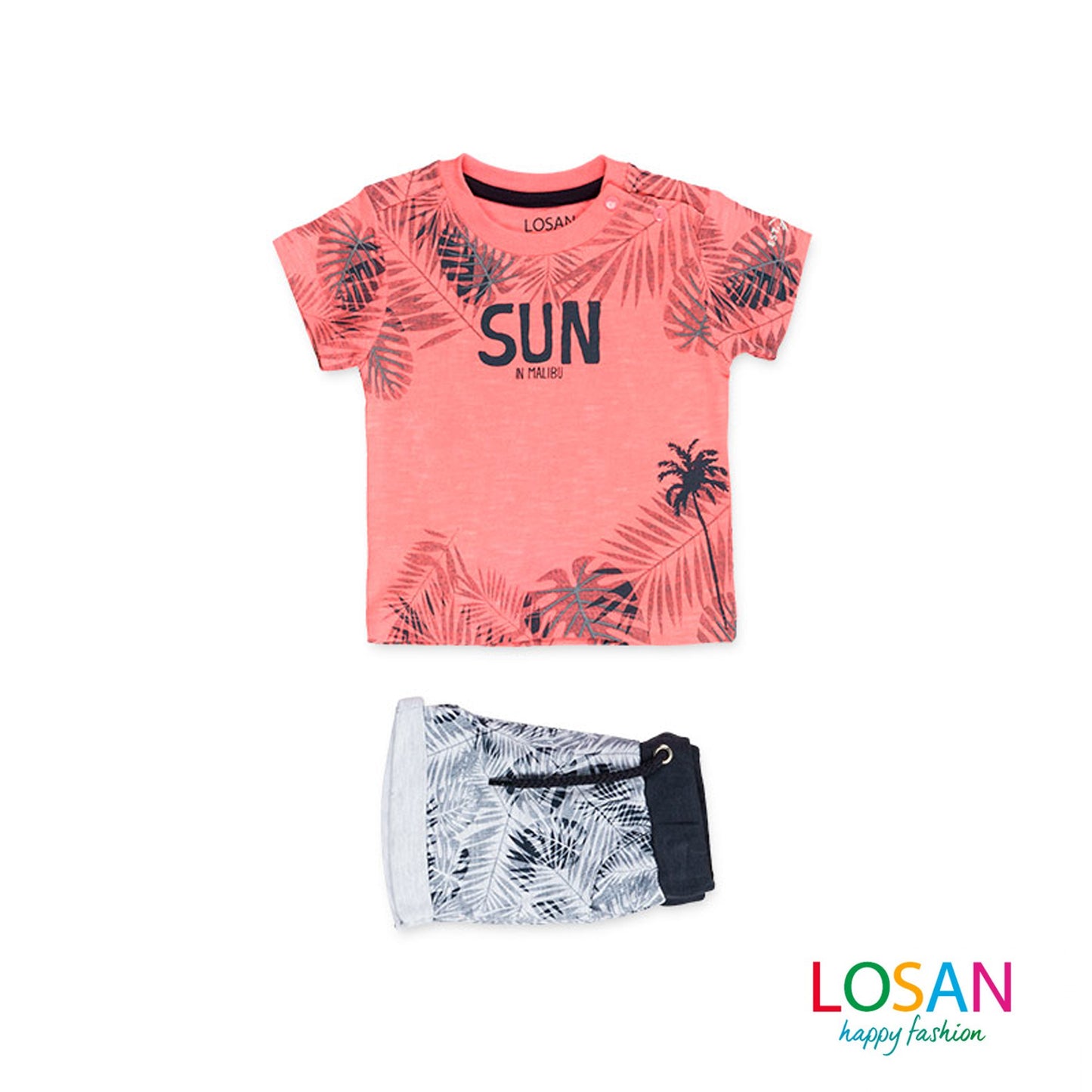 Losan - Completo Tropicale Maglietta + Bermuda Baby Bambino