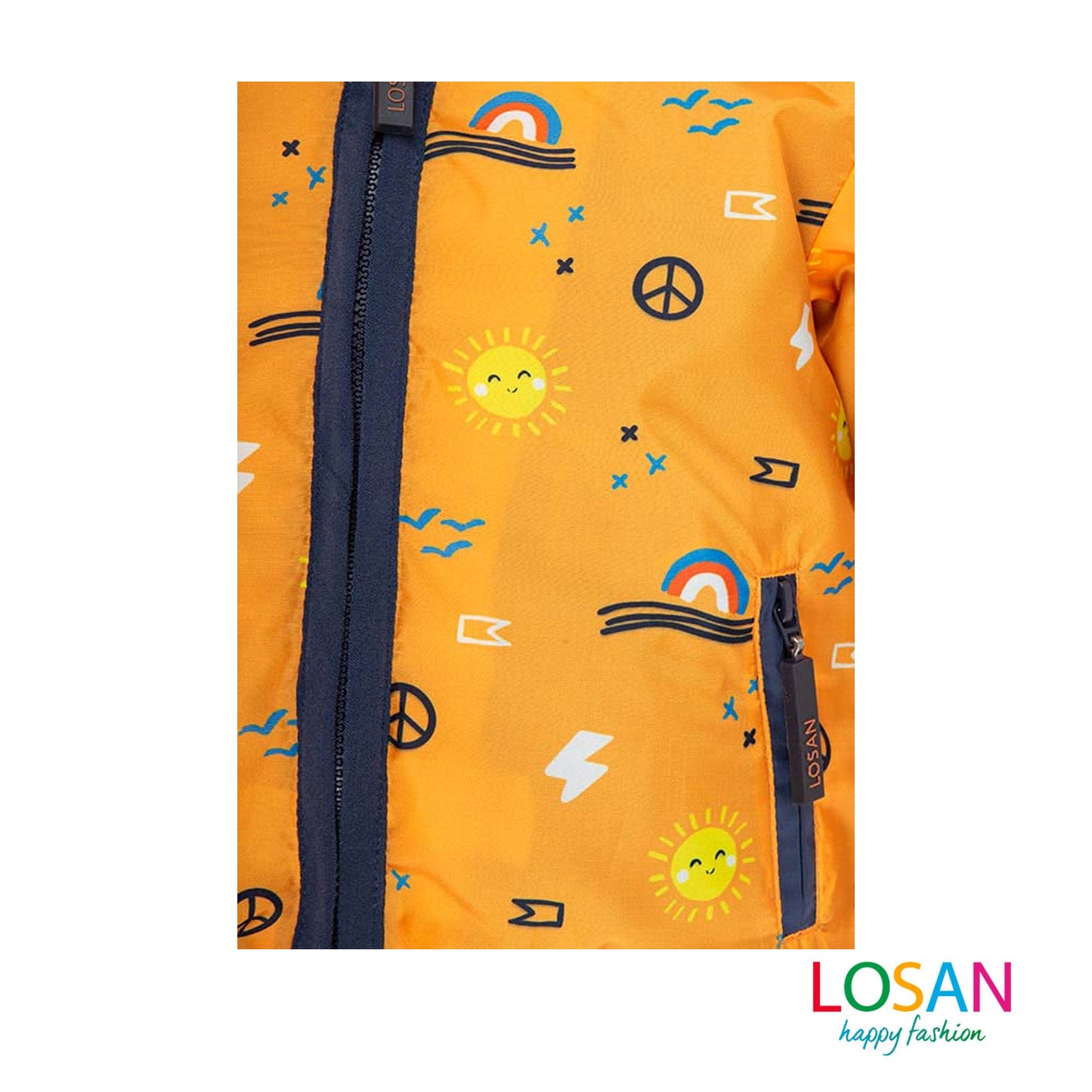 Losan - Giubbotto Fantasia Arancione Baby Bambino
