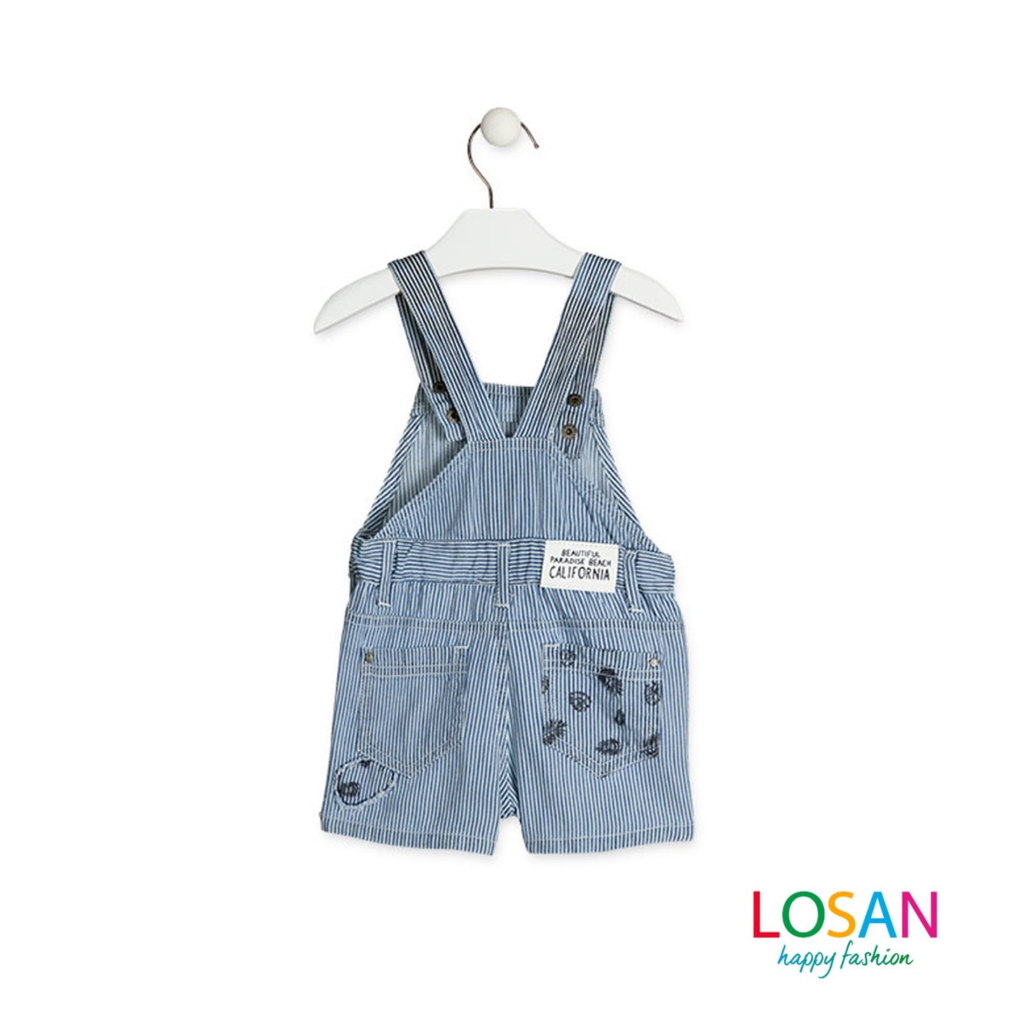 Losan - Salopette di Jeans a Righe Baby Bambino