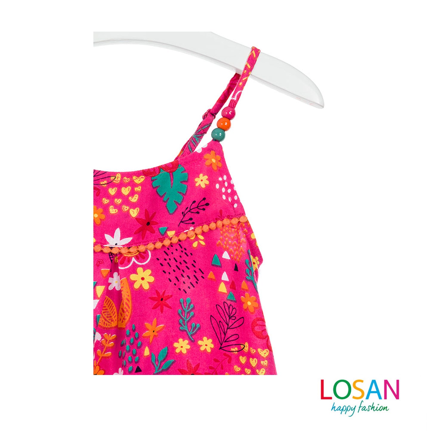 Losan - Top Fucsia in Stile Etnico Bambina Junior