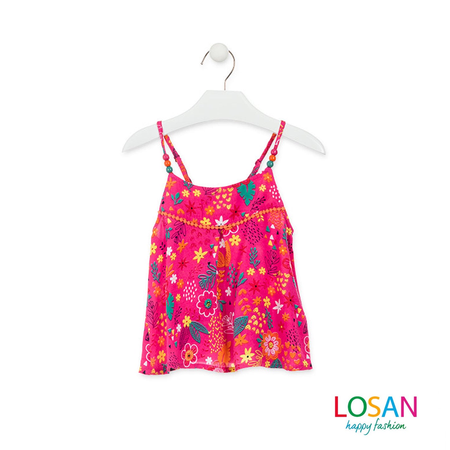 Losan - Top Fucsia in Stile Etnico Bambina Junior