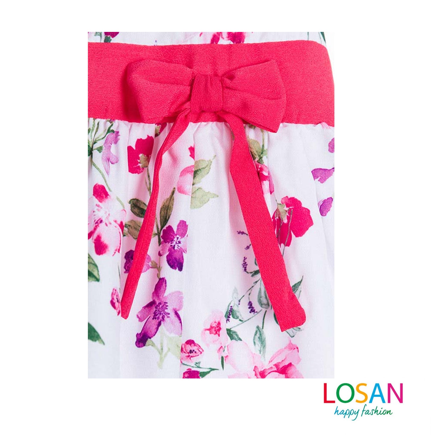 Losan - Vestito Floreale in Chiffon con Mutandina Baby Bambina