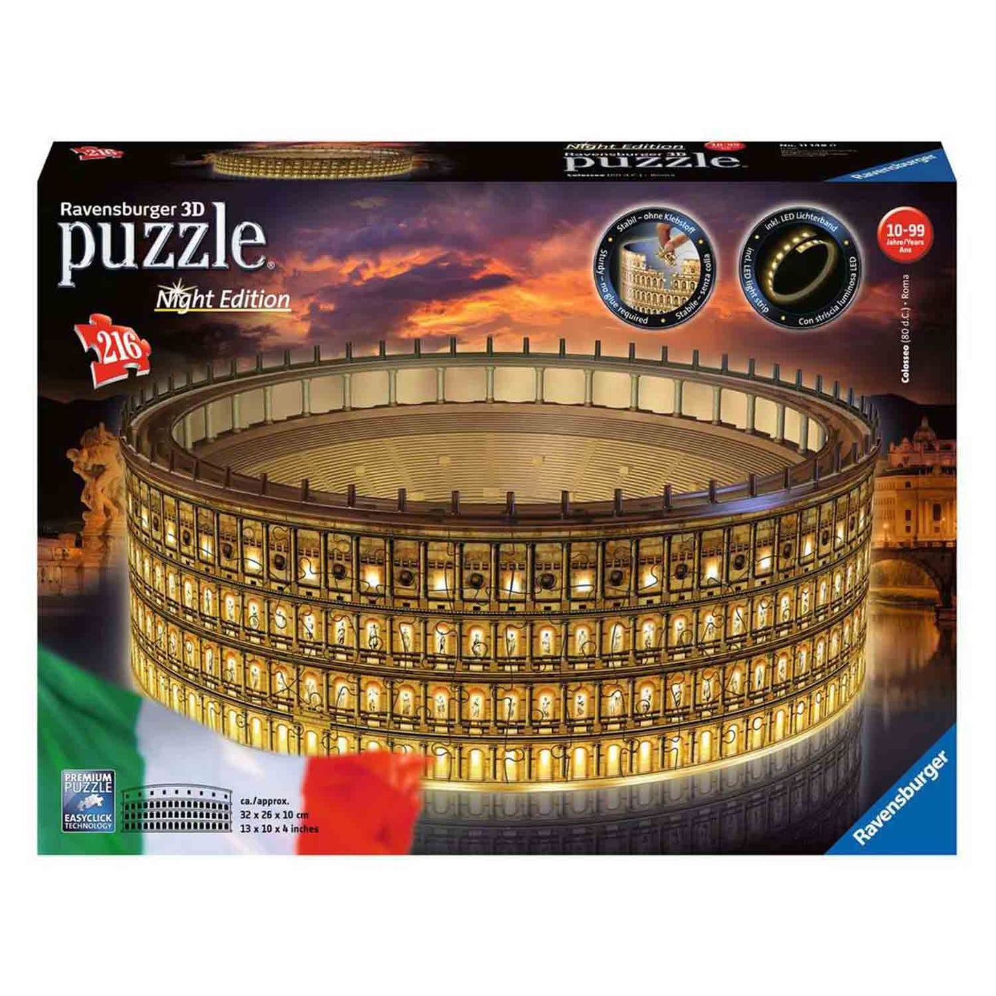 Ravensburger – 3D Puzzle 216 PZ. Simboli e Monumenti