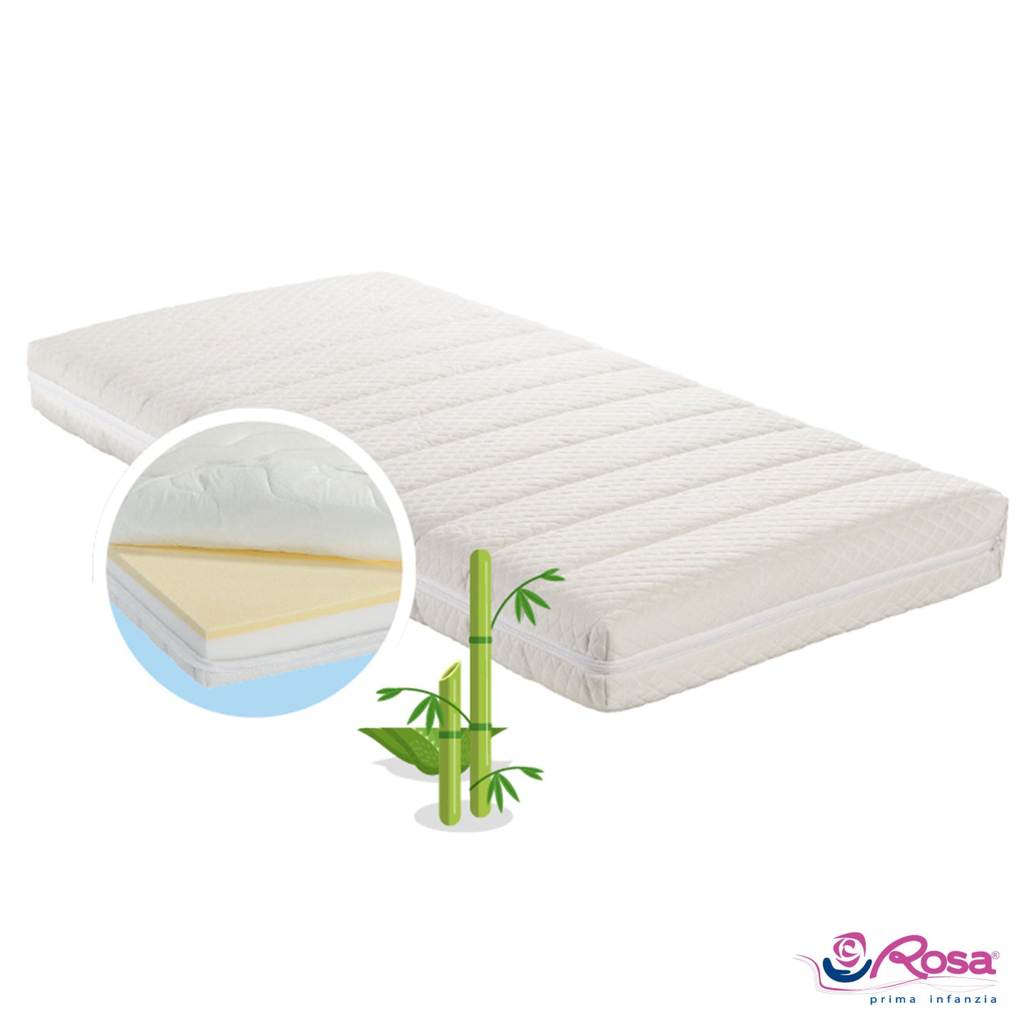 Rosa - Materasso in fibra di bambù Bamboodream