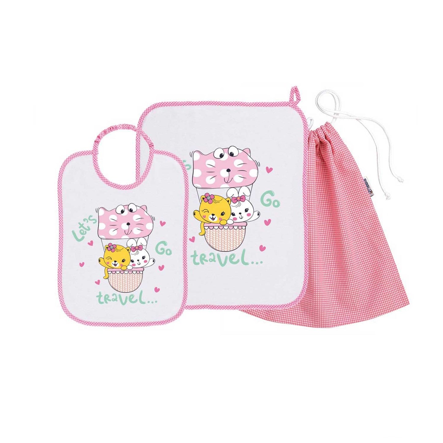 Siggi - Baby Kindergarten Set 3pcs Towel Bag Bib