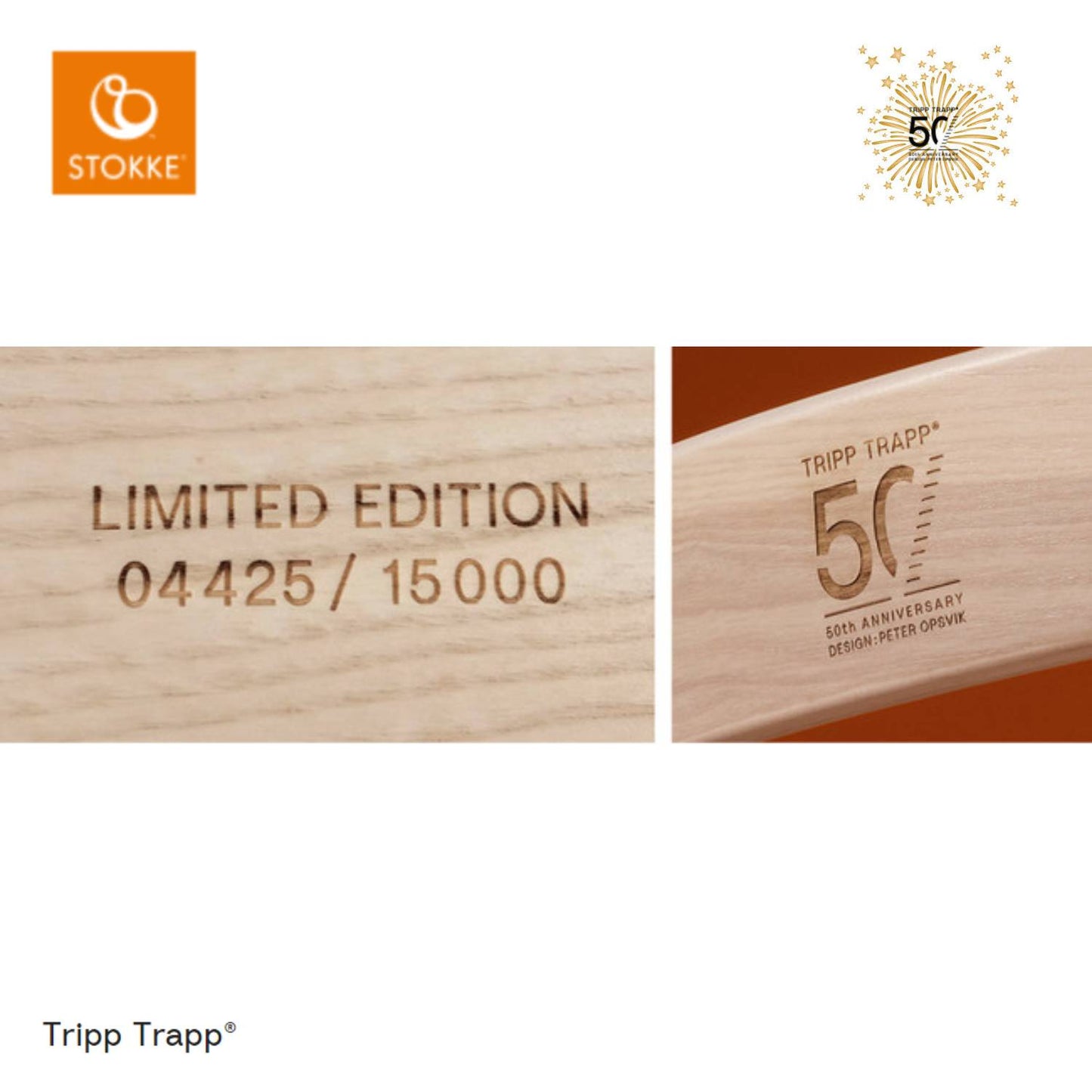 Stokke® – Tripp Trapp® Sedia 50th Anniversary Ash Natural White