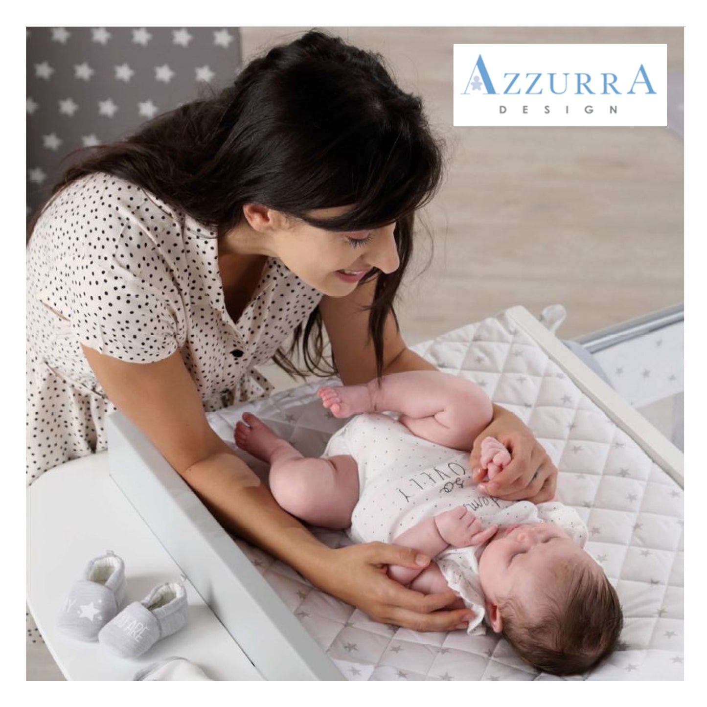 Azzurra Design - Lettino Homi + Sistema Baby Space + Culla riduttore