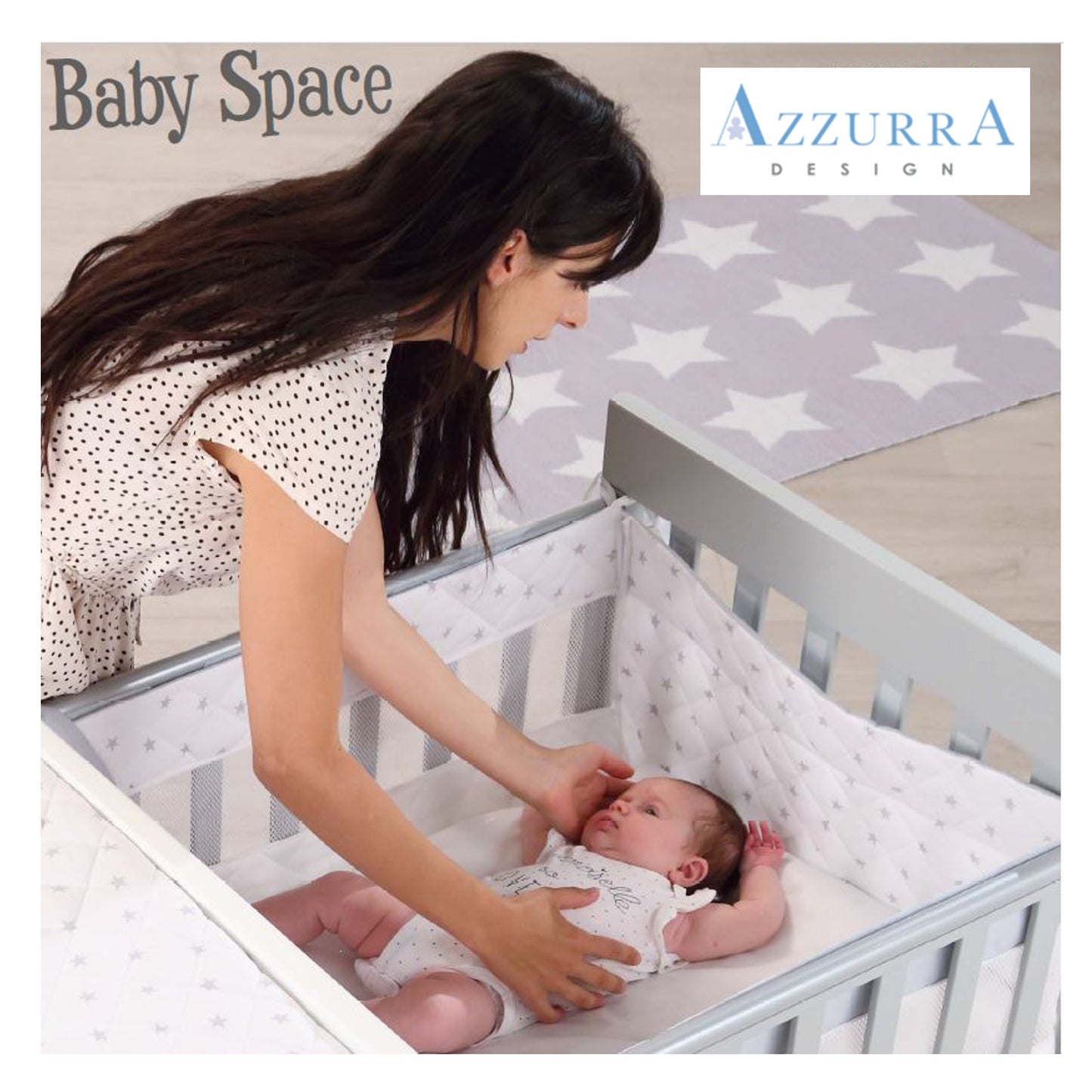 Azzurra Design - Homi Cot + Baby Space System + Reducer cradle