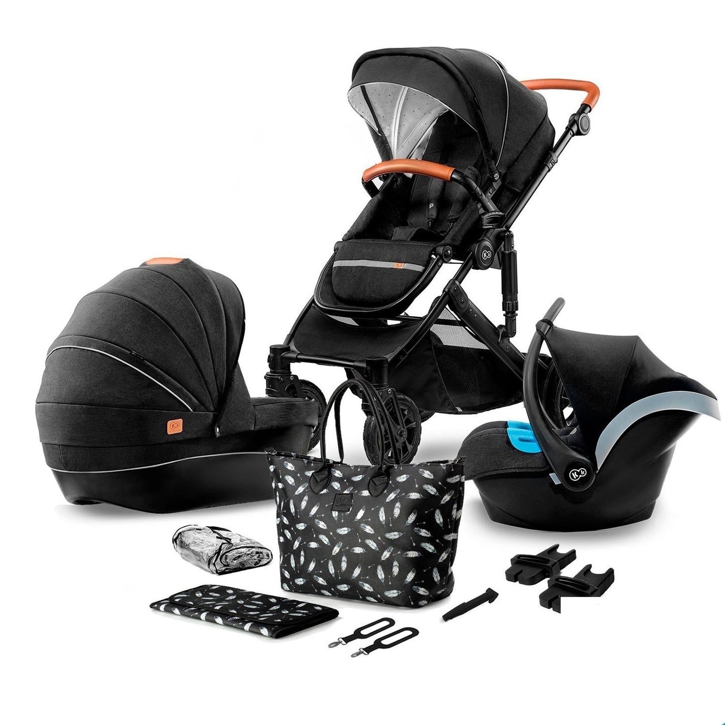 Kinderkraft - Passeggino Trio 3 in 1 Prime + Mommy Bag Omaggio + Omaggio Valigetta Kit Mamma 2023