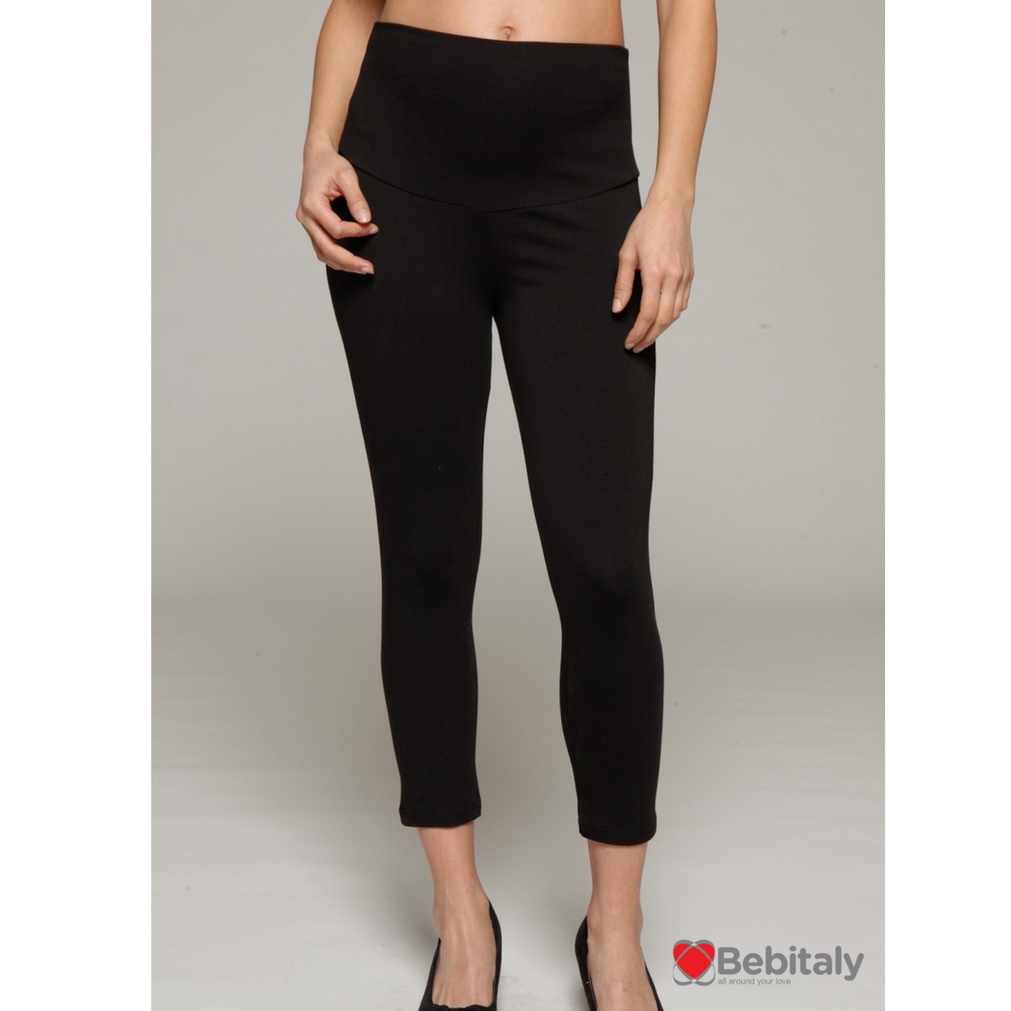 Bebitaly - Leggins Maternità Pinocchietto Colore Nero - S ULTIMA TAGLIA