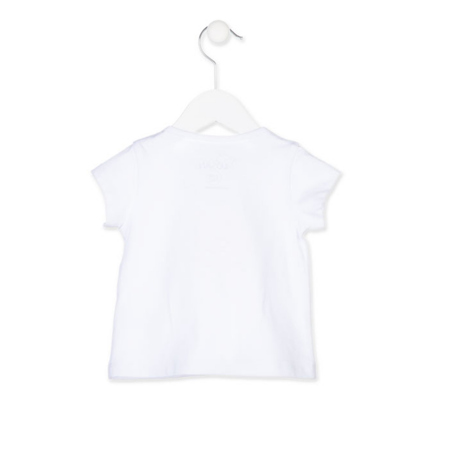 Losan - T-shirt Manica Corta Baby Bimba Bianca Gialla ULTIMA TAGLIA 3-6M