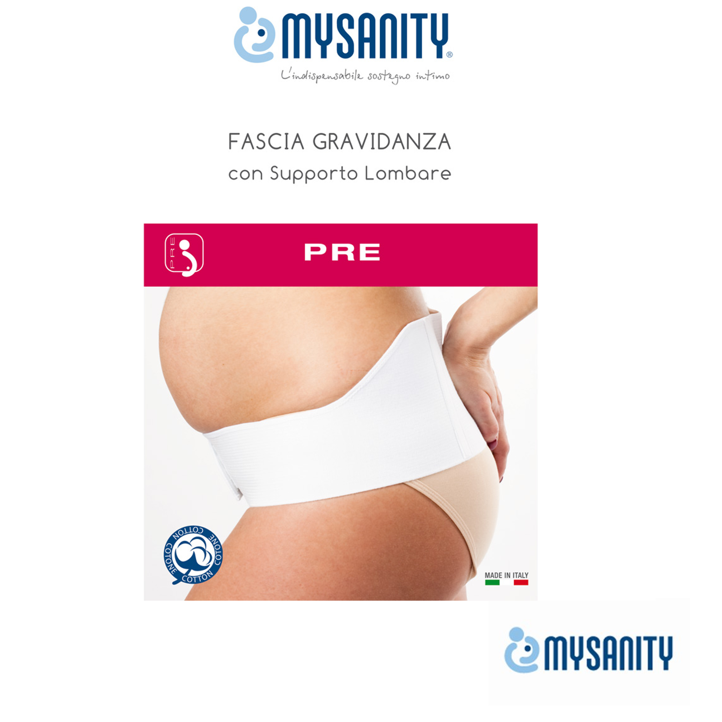 Mysanity - Fascia Gravidanza Con Sostegno Lombare