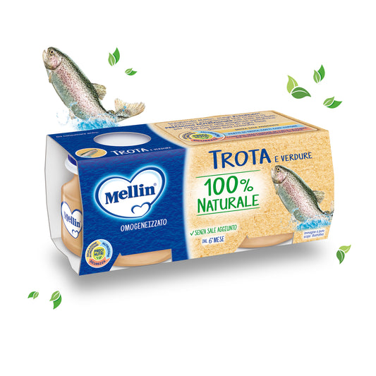 Mellin - Omogeneizzato Trota: Confezione 4x80 gr