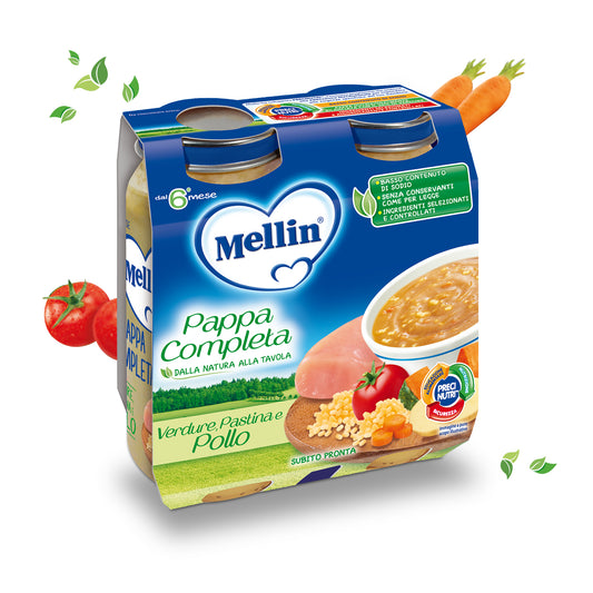 Mellin - Pappa Completa Pollo: Confezione 2x250 gr
