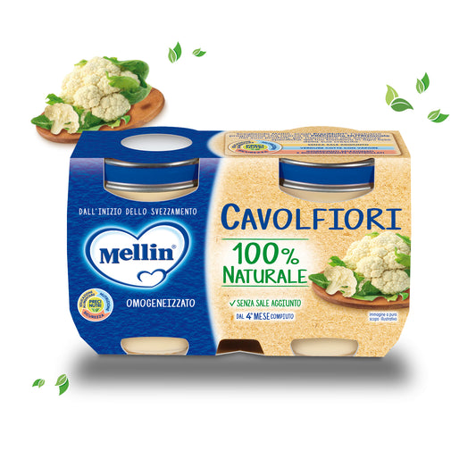 Mellin - Omogeneizzato Legumi Cavolfiore: Confezione 2x125 gr