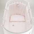 Set Piumone e Paracolpi 4 pezzi per Lettino Ovale Puccio Rosa