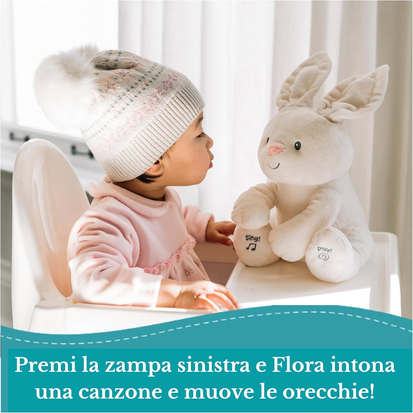 Spin Master Gund - Flora Interactive Talking Bunny