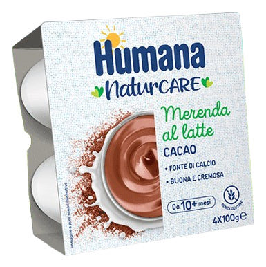 Humana - Merenda Latte Cacao: Confezione 4X100 gr