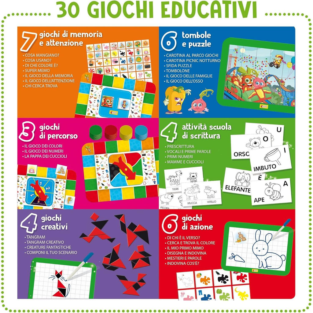 Lisciani - Carotina Very Active Table 30 Games New Edition