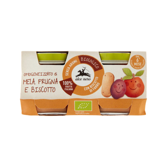 Alce Nero - Omogeneizzato Biologico Frutta: Confezione 2x80 gr