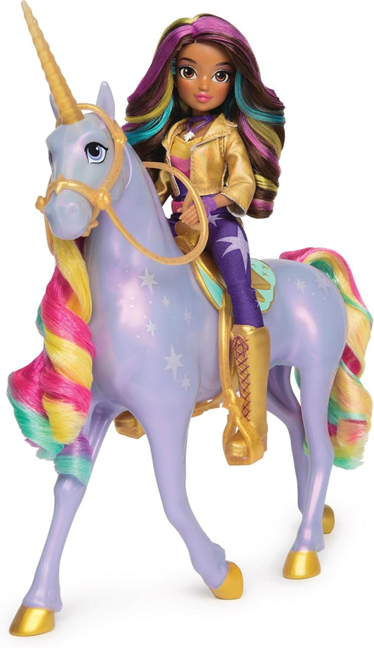 Spin Master - Unicorn Academy Premium Fashion Doll Sophia Wildstar - con luci, Suoni e Musica