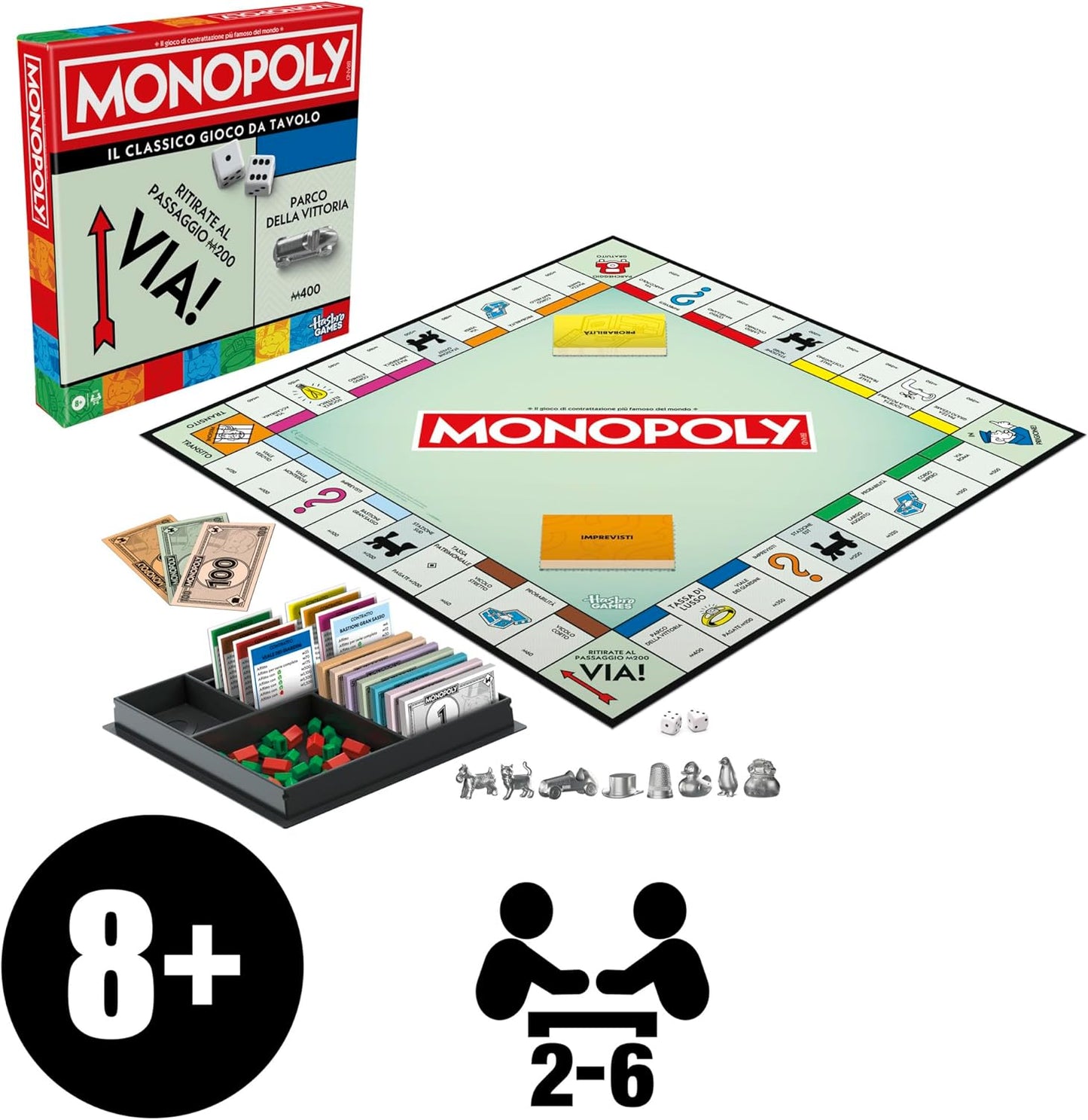 Hasbro - Monopoly Classico Refresh G0009103