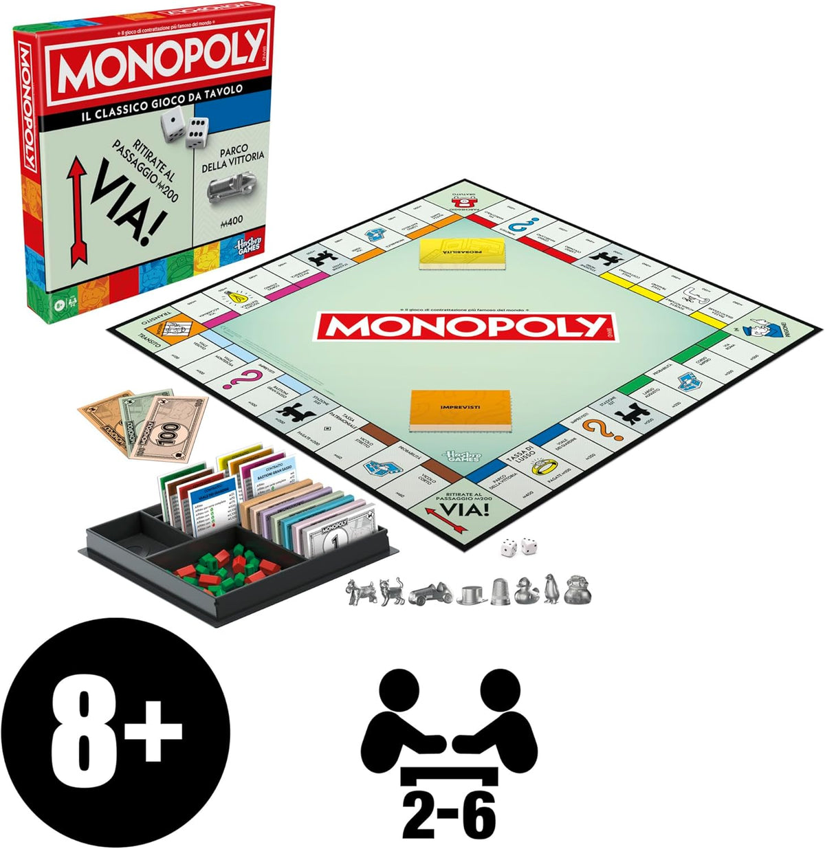 Hasbro - Monopoly Classico Refresh G0009103