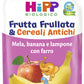Hipp - Frutta Frullata Mela, Banana E Lampone Con Farro: Confezione 90 gr