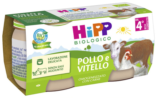 Hipp - Homogenized Chicken And Veal 2x80gr