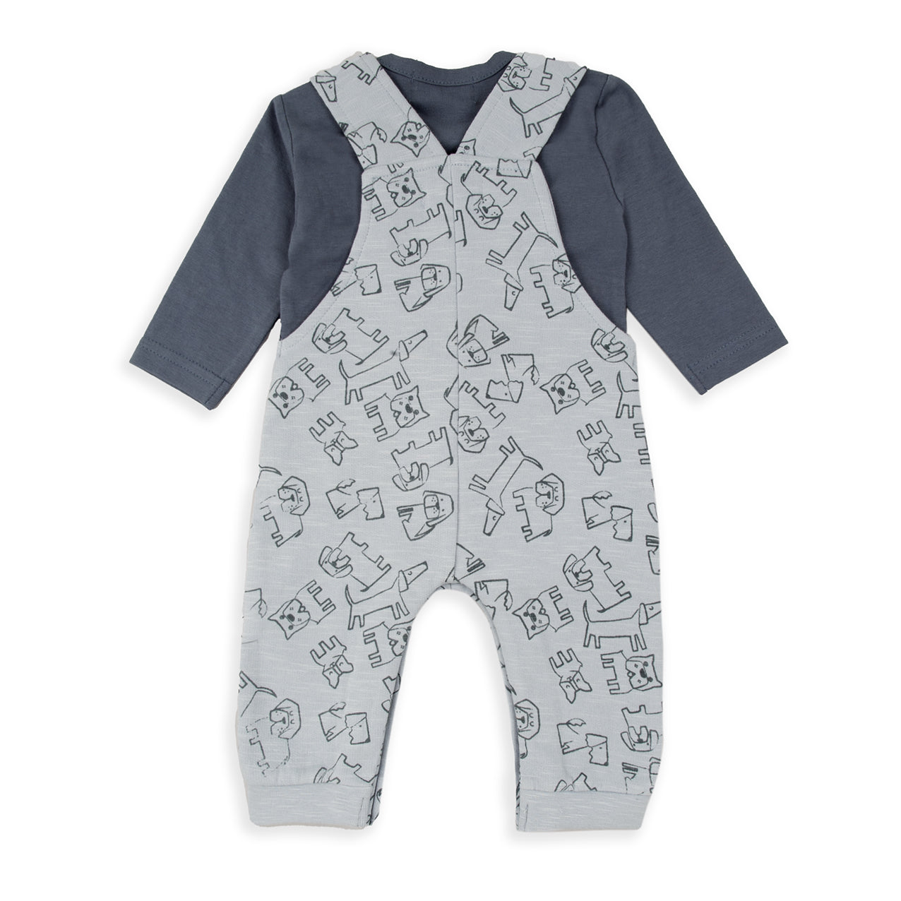 Wonderlife - Completo Bimbo 2 Pezzi Salopette E Maglietta  Doggies