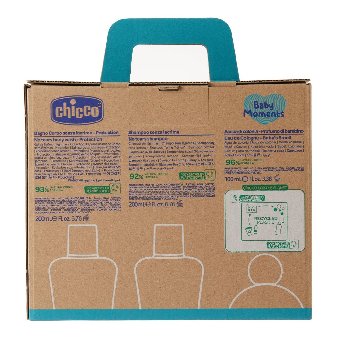 Chicco - Baby Moments Set Clean&Sweet Bagnoschiuma Shampoo Colonia 0m+