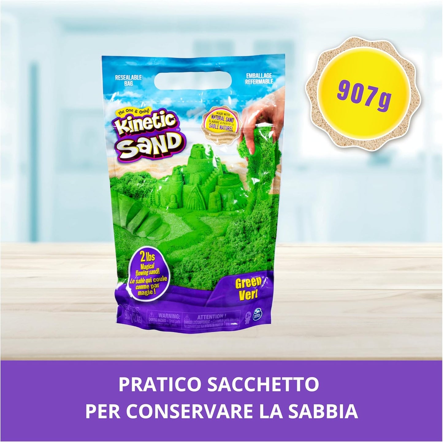 Spin Master - Kinetic Sand: Sacchetto Sabbie Colorate