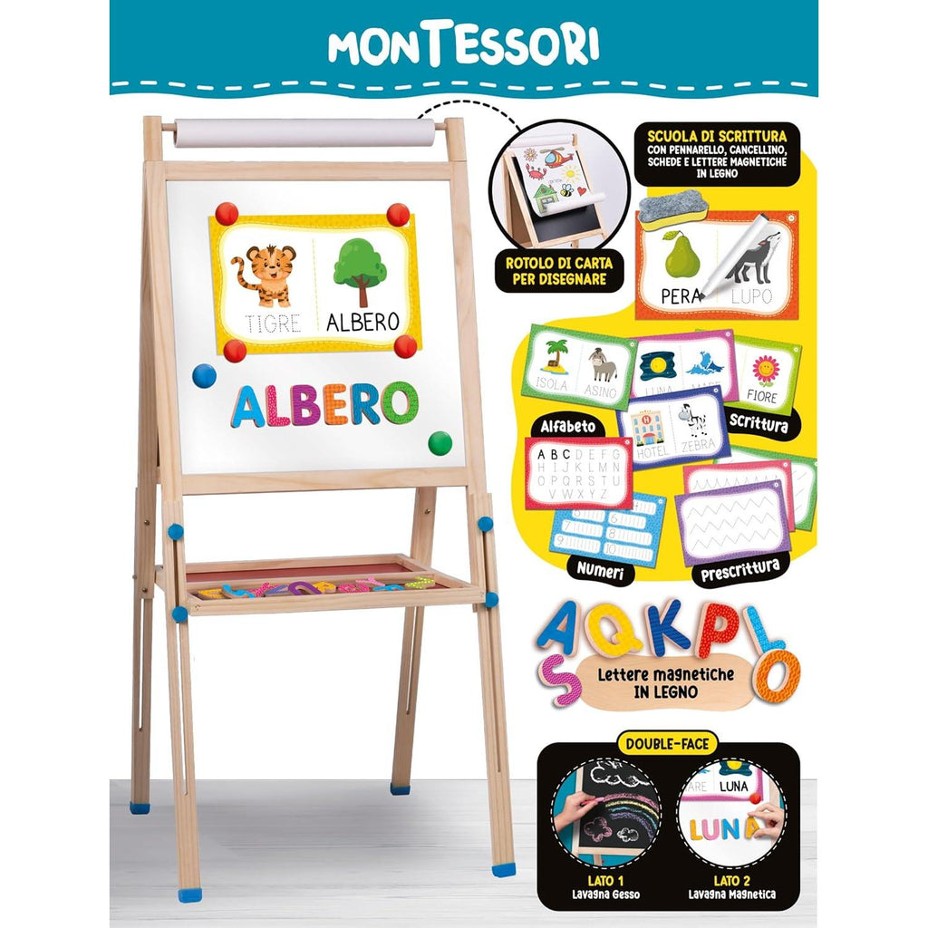 Lisciani - Montessori Lavagnona in Legno Cresce Con Te