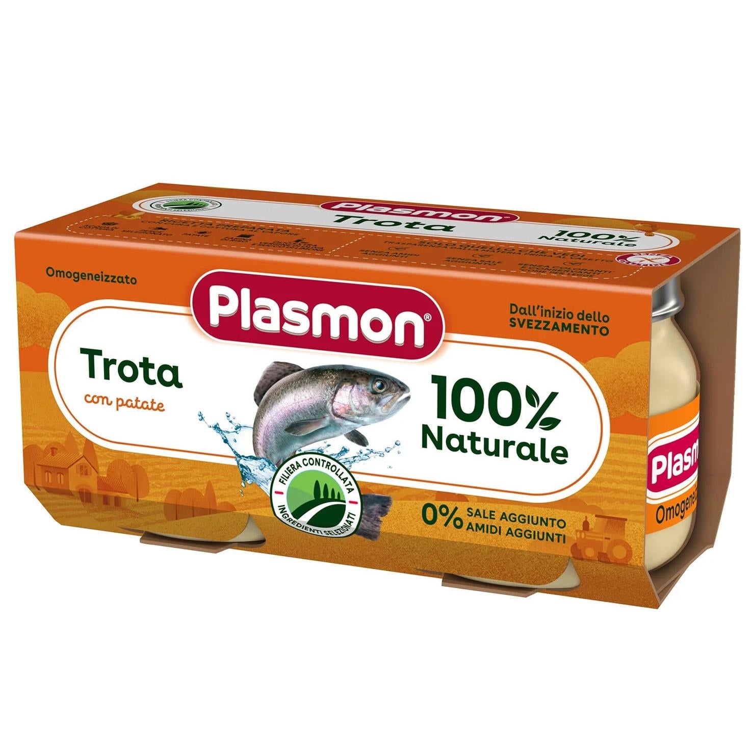 Plasmon - Omogeneizzato Trota Verdure: Confezione 2x80 gr
