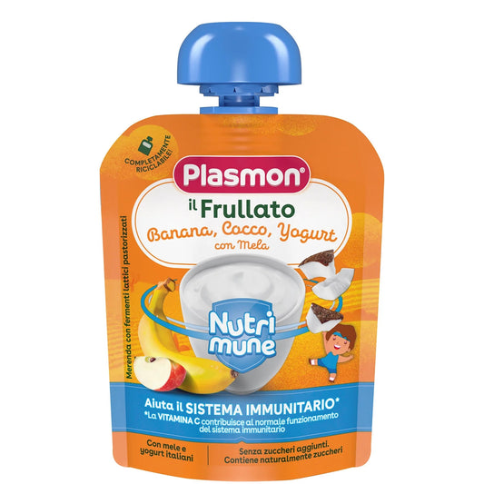 Plasmon - Frullati Nutrimune Yogurt Banana Cocco: Confezione 85 gr